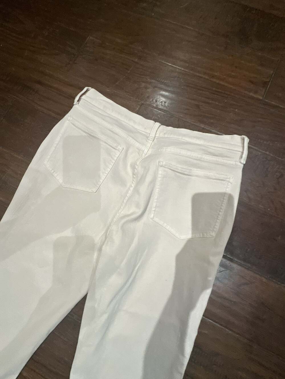 Hatch Maternity White Denim Cropped Jeans Size 33 - Picture 6 of 6